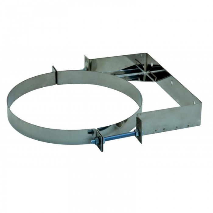 Хомут для дымохода настенный нерж. Версия Люкс 0-200 мм D-230 мм толщ. 0,6 мм